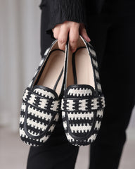 Maison Houndstooth Luxe Moccasin