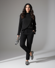 Maison Houndstooth Luxe Moccasin