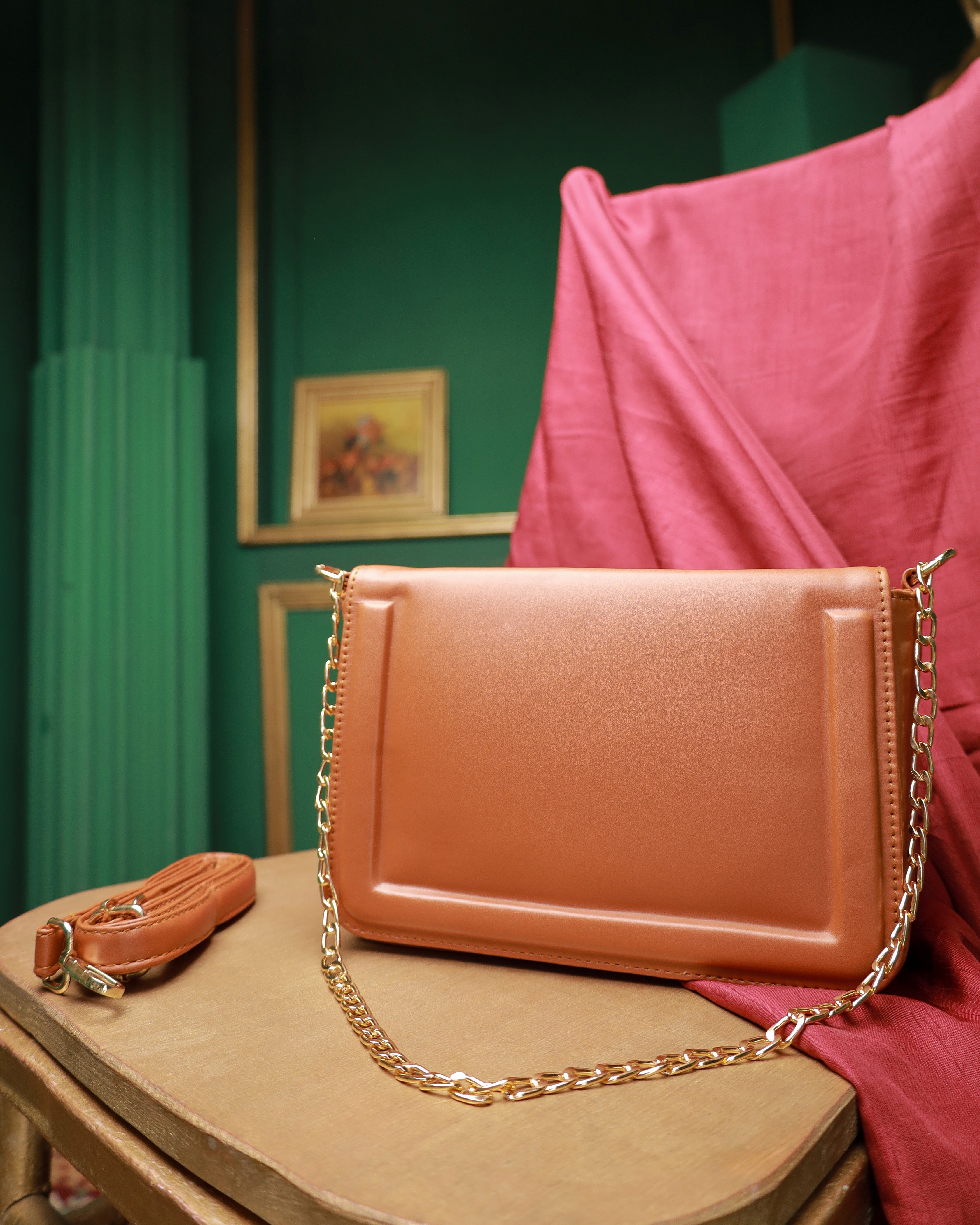Caramel Chic Chain Bag