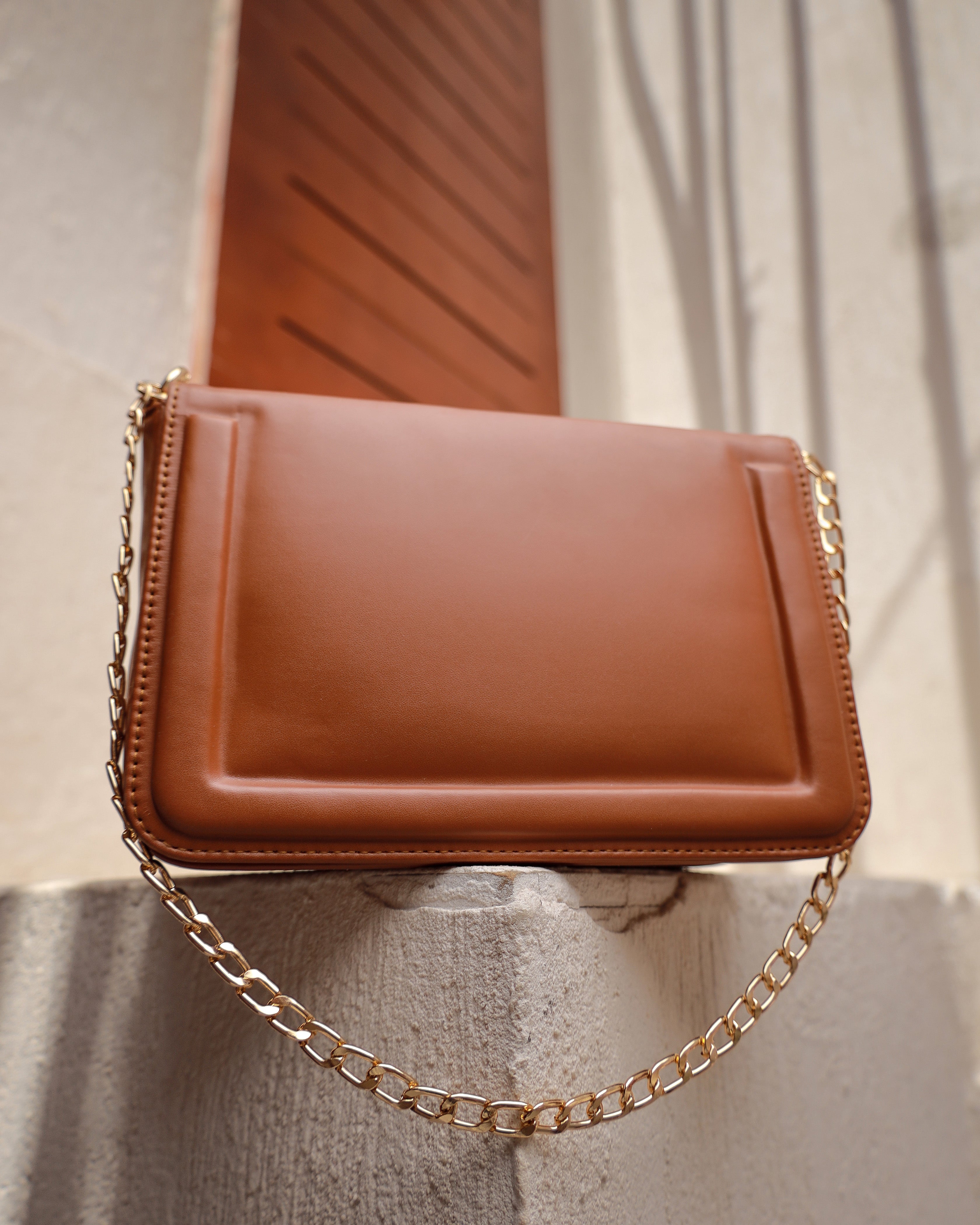 Caramel Chic Chain Bag