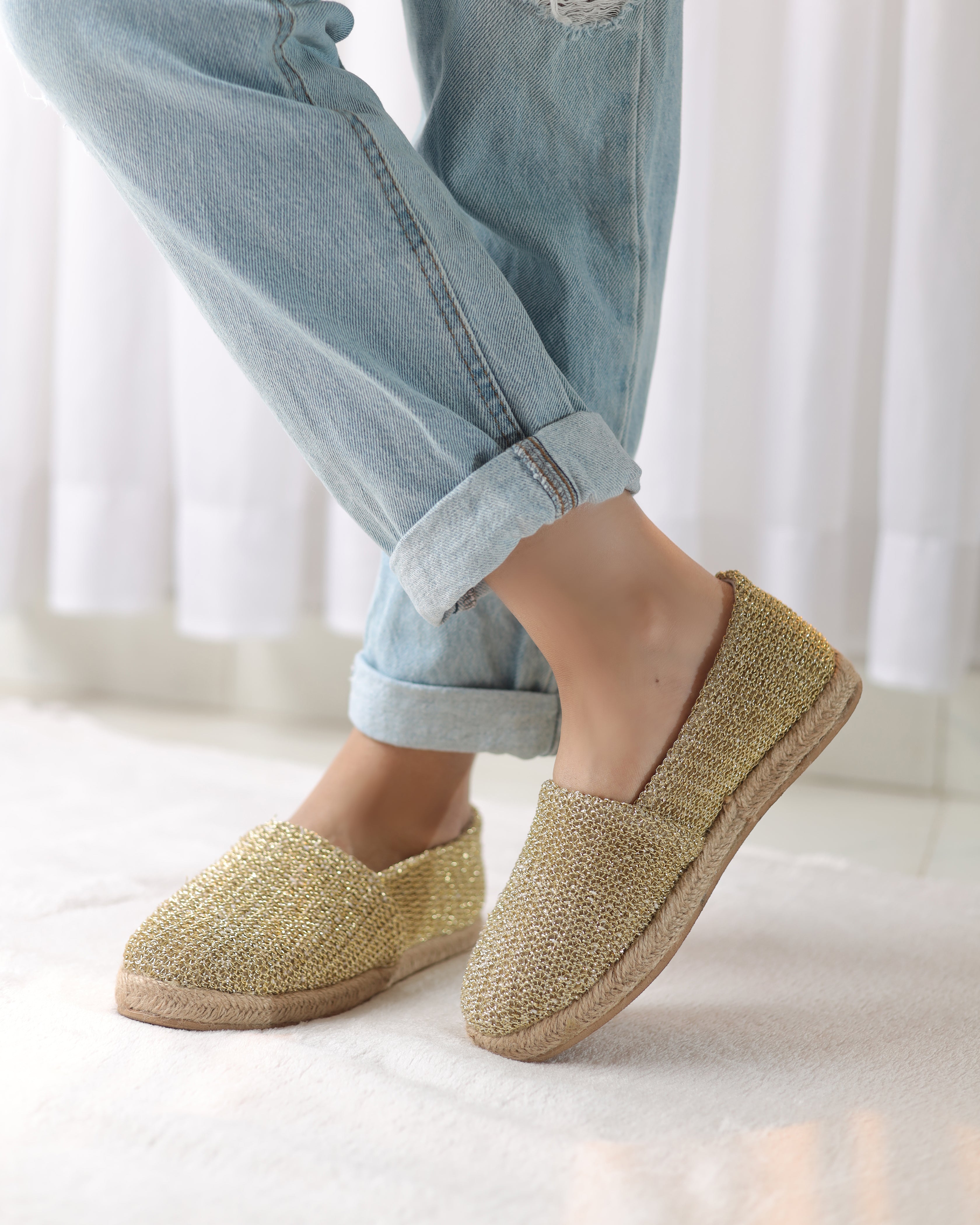 Golden Glimmer Espadrilles Main image