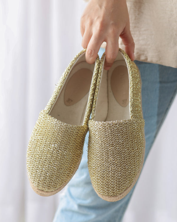 Golden Glimmer Espadrilles