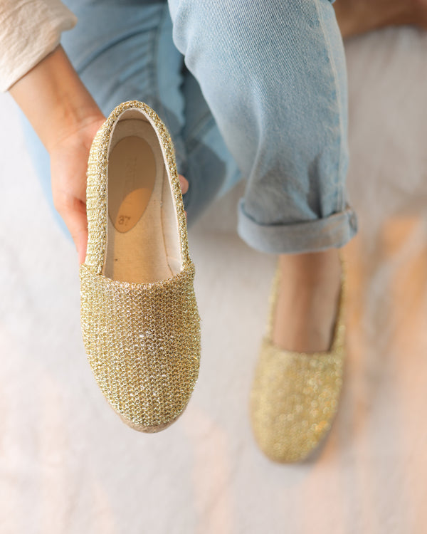 Golden Glimmer Espadrilles