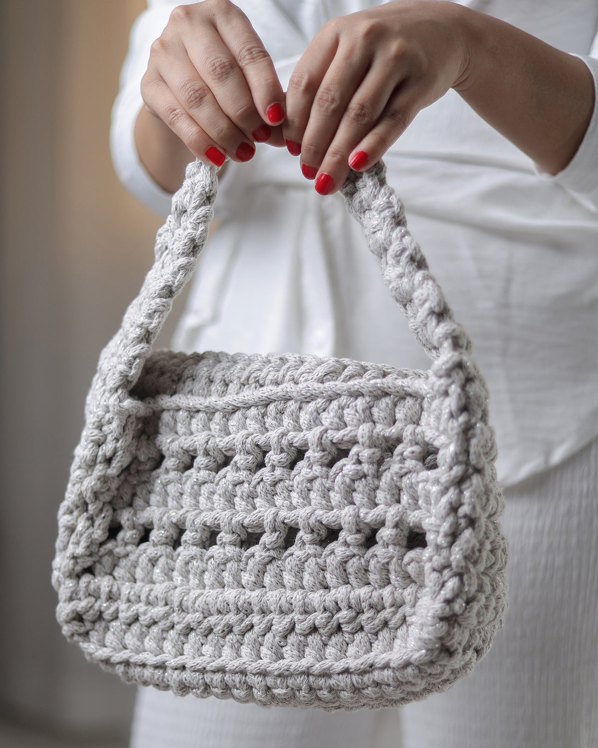 حقيبة كليو - أبيض فاتح