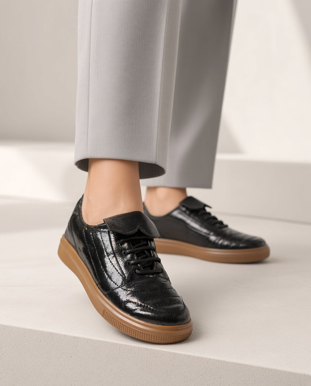 Midnight Noir Gloss Sneakers
