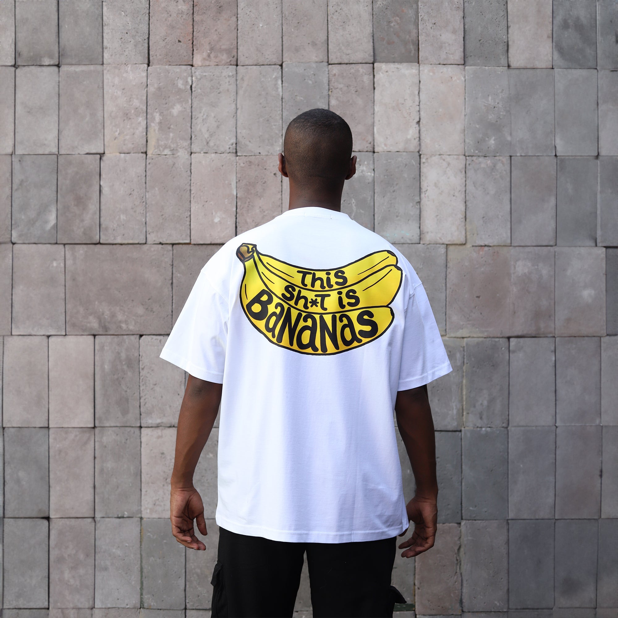 Banana - White Oversized Tee Shirt - Hatchill Main image