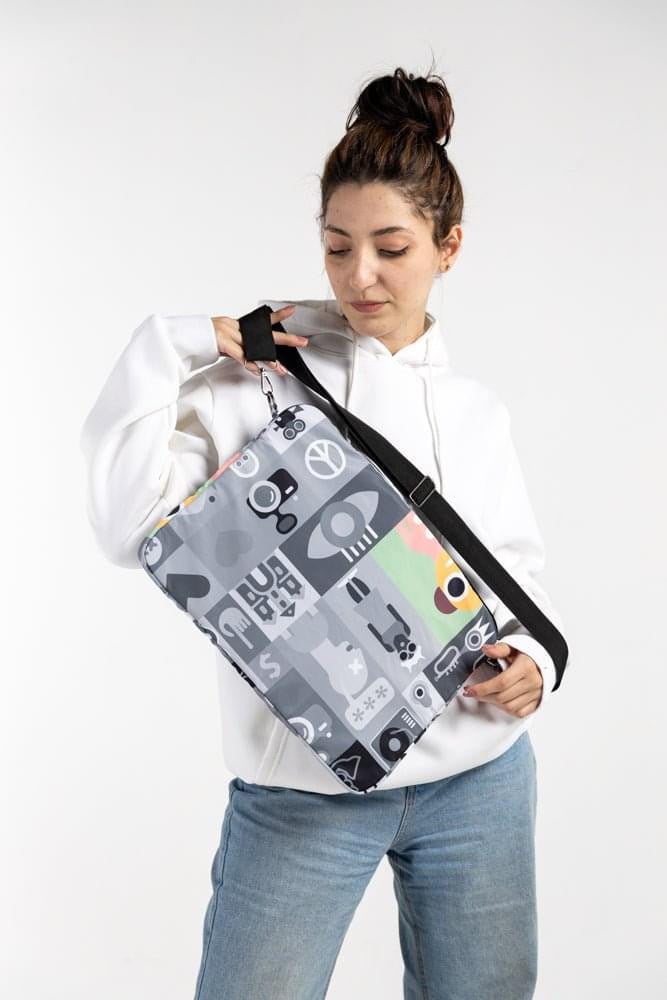 Black & White mix laptop sleeve - Hatchill Main image