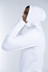 Curve-hem White Light Hoodie - Hatchill