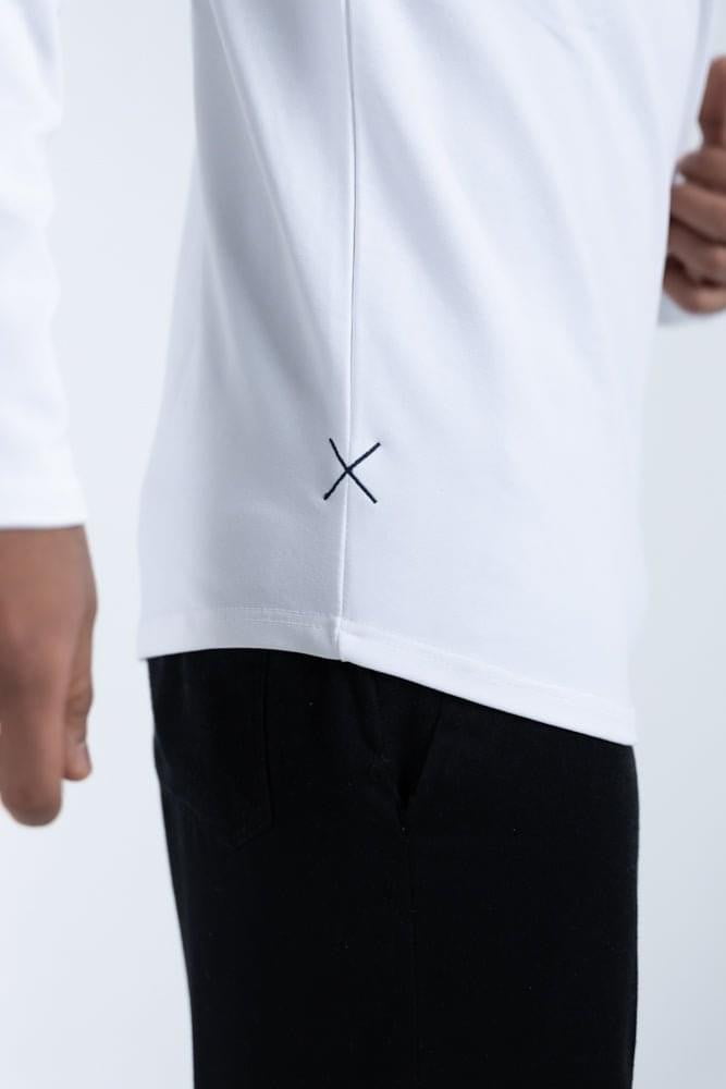 Curve-hem White Light Hoodie Secondary image