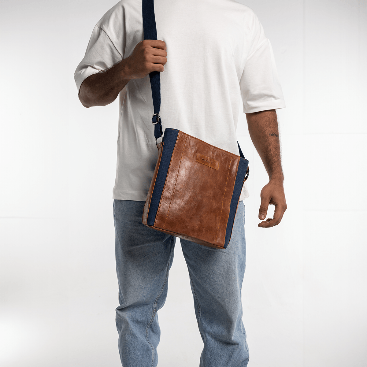 Duotone Leather bag - Hatchill Main image