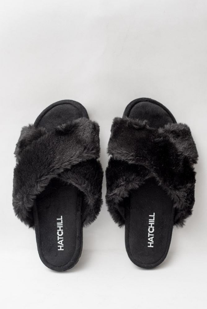 Fluffy Cross Strap - Black - Hatchill