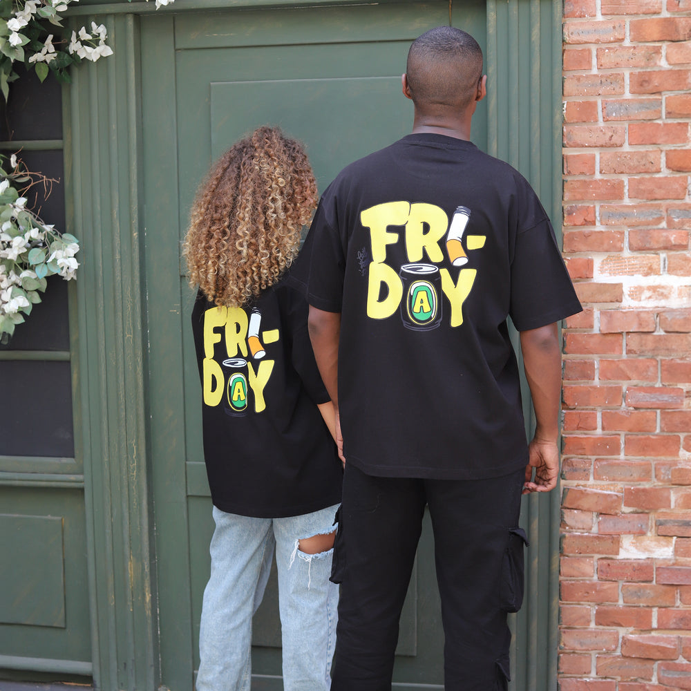 Friday - Black Oversized Tee Shirt - Hatchill