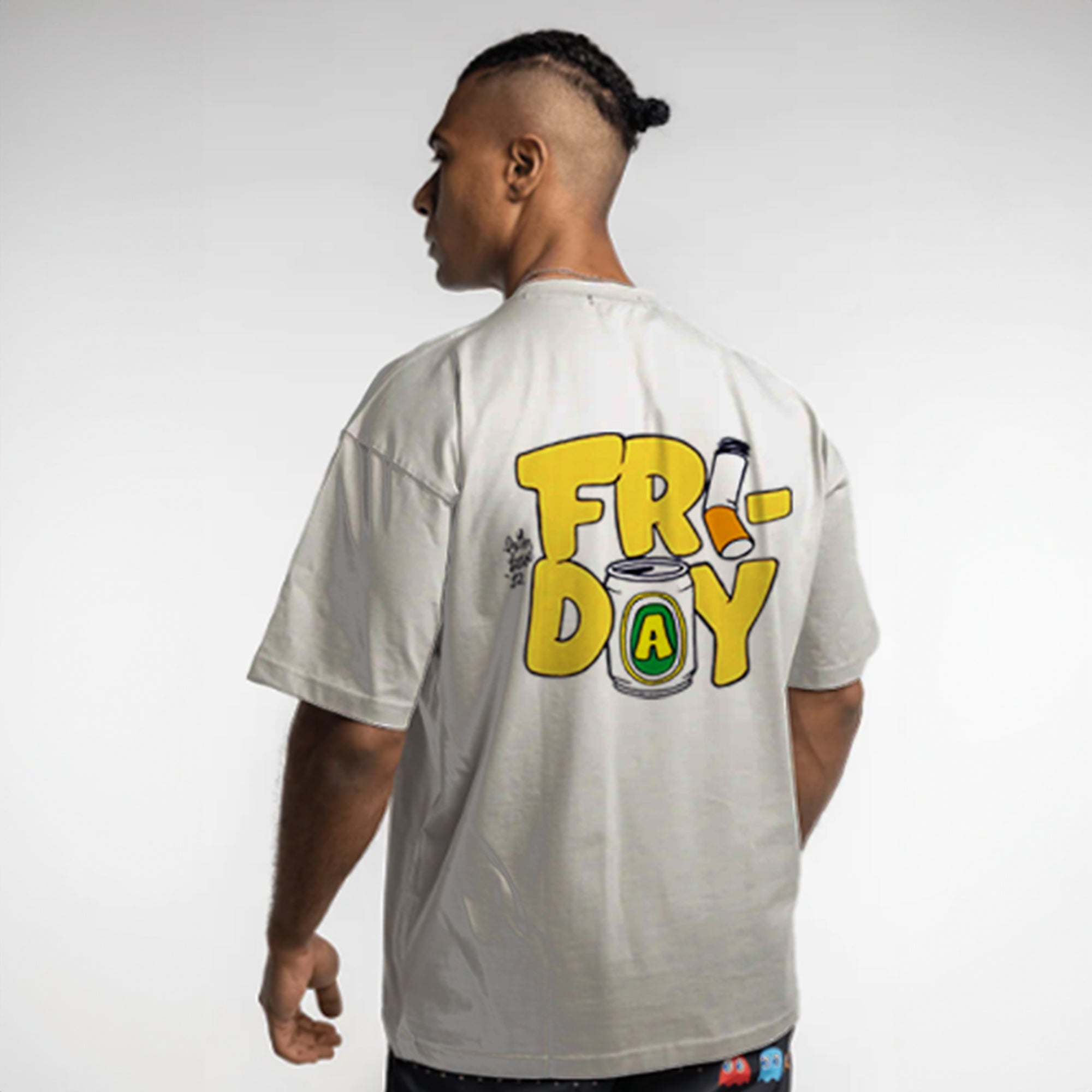 Friday - Grey Oversized Tee Shirt - Hatchill Main image
