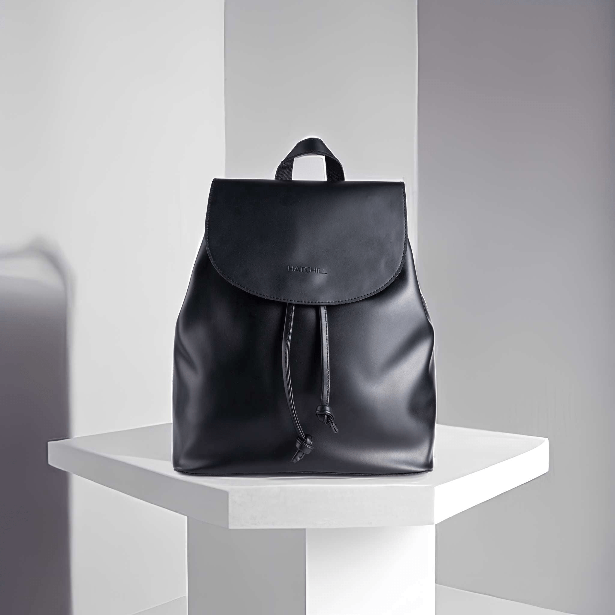 Leather backpack - Black - Hatchill Main image