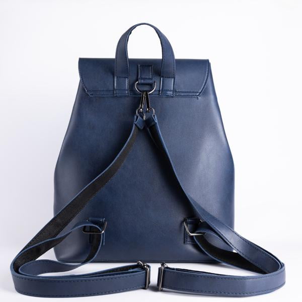 Leather backpack - Navy blue - Hatchill