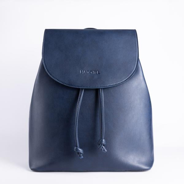 Leather backpack - Navy blue - Hatchill
