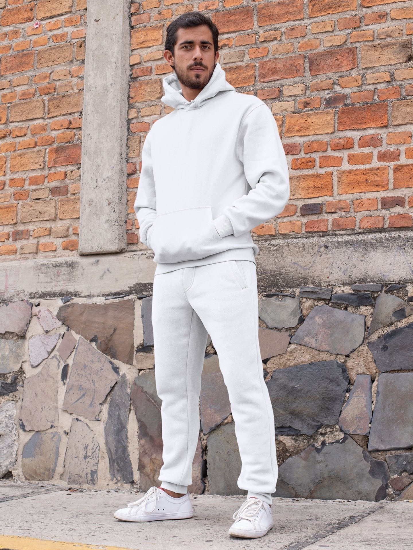 Oversize Plain White Hoodie - Hatchill