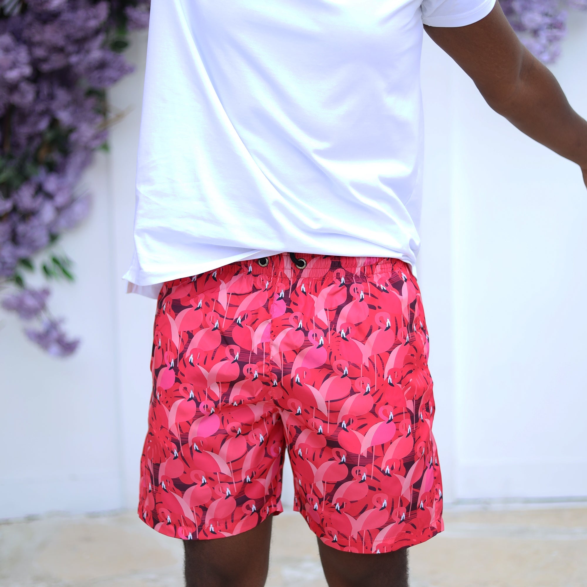 Red Flamingo Swim-shorts - Hatchill