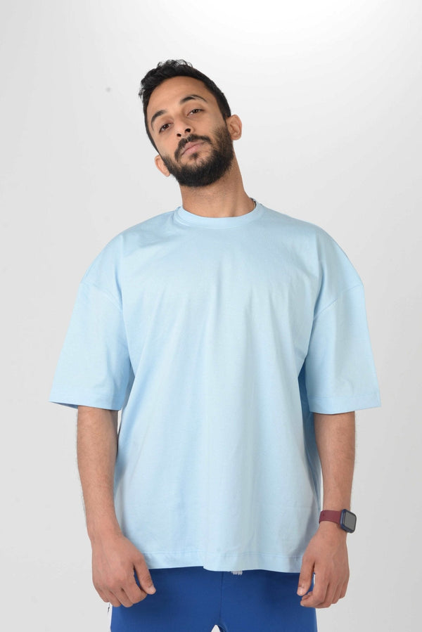 Sky Blue Oversized Tee Shirt - Hatchill