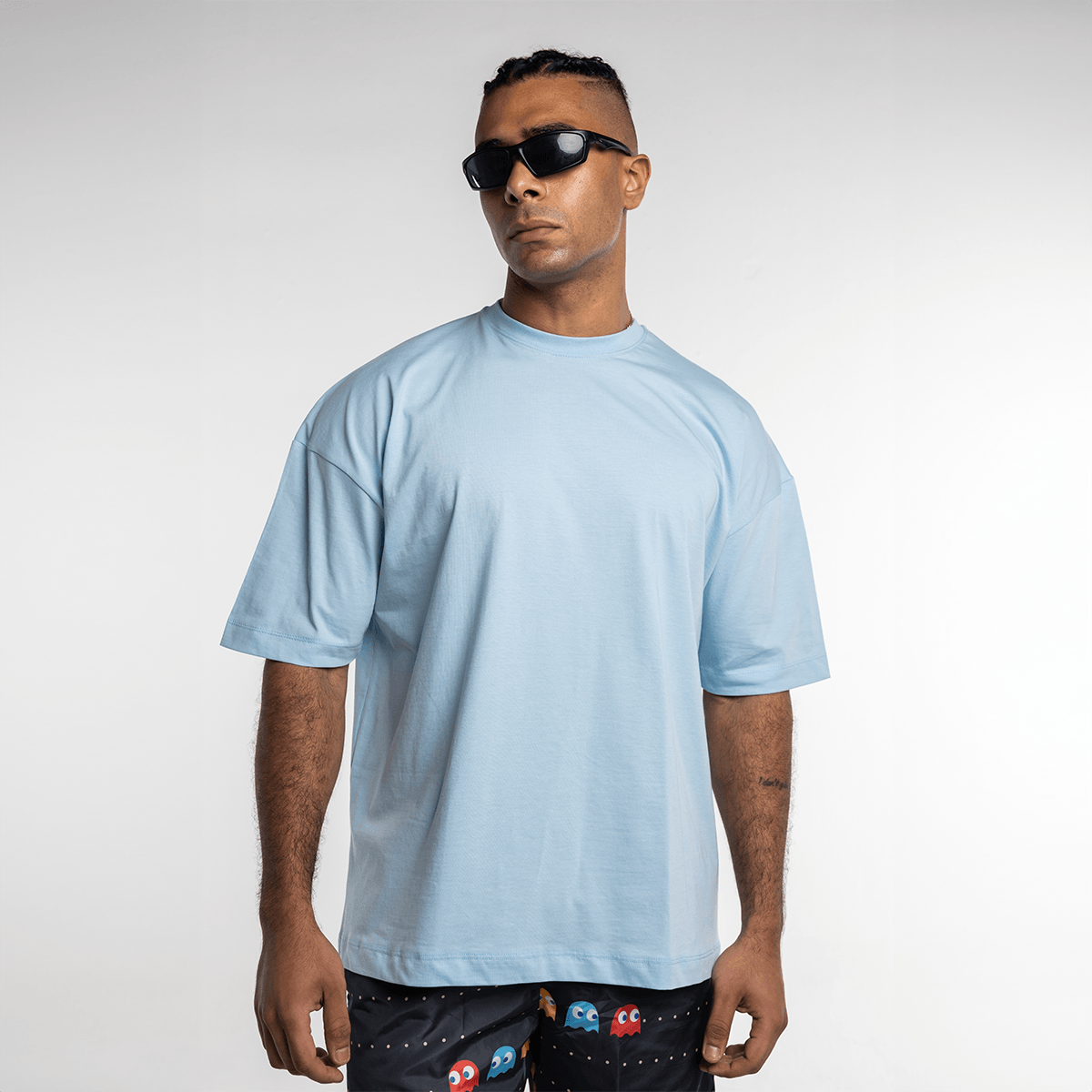Sky Blue Oversized Tee Shirt - Hatchill Main image