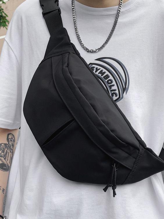 The Everyday Waistbag black crossbody waist bag - product view 1