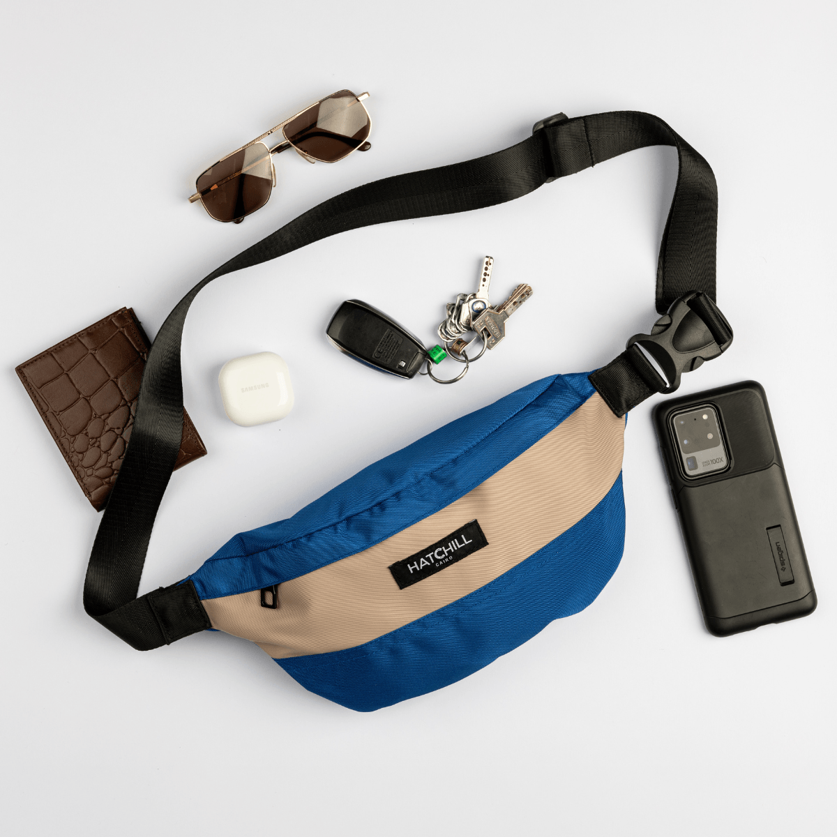 The Evo Waist bag - Beige x Blue Secondary image