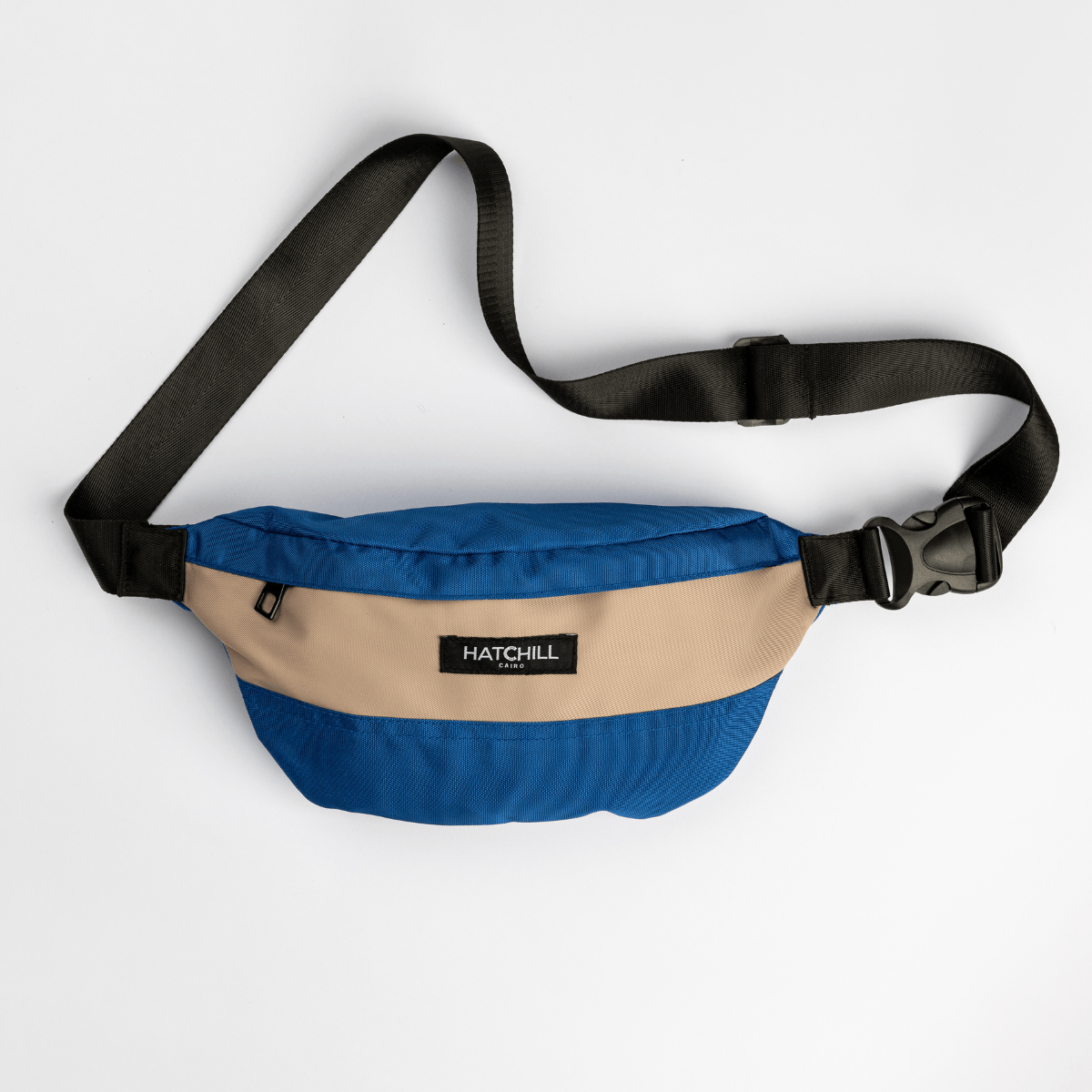 The Evo Waist bag - Beige x Blue - Hatchill Main image