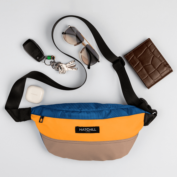 The Evo Waist bag - Mustard x Beige - Hatchill