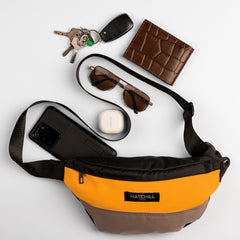 The Evo Waist bag - Mustard x Dark Beige - Hatchill