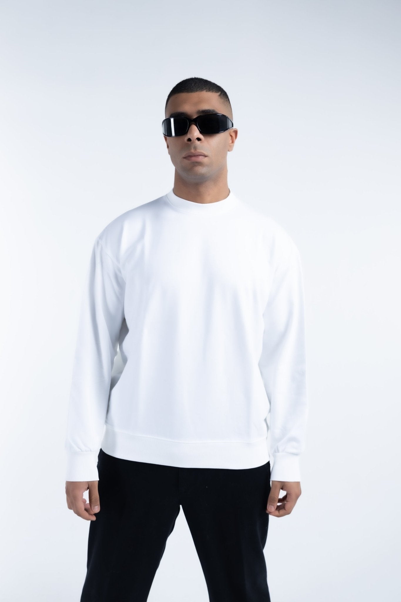 white Plain Sweatshirt - Unisex - Hatchill Main image